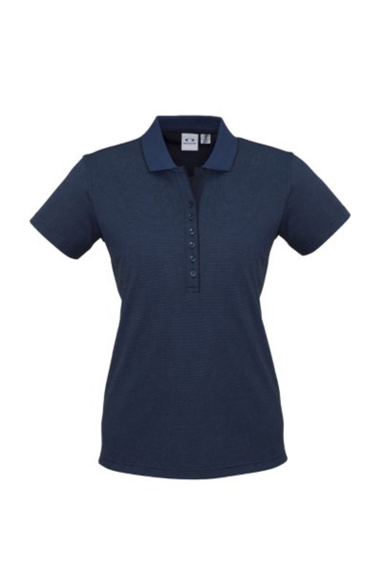Picture of Biz Collection Ladies Shadow Polo Shirt Cotton Rich Soft Feel Cross Dye